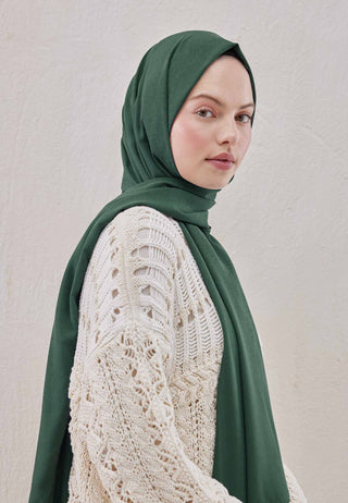 MEDİNE İPEĞİ ŞAL KOYU YEŞİL