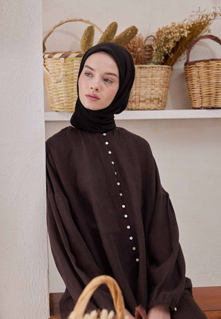 MEDİNE İPEĞİ EŞARP ACI KAHVE