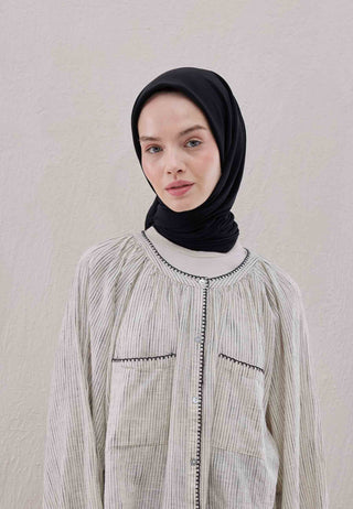 MEDİNE İPEĞİ EŞARP SİYAH