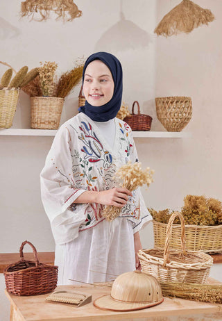 MEDİNE İPEĞİ EŞARP GECE MAVİSİ