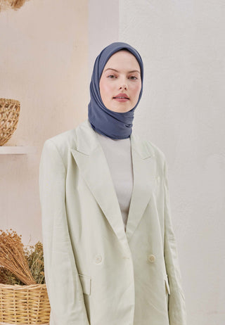 MEDİNE İPEĞİ EŞARP KOT MAVİ