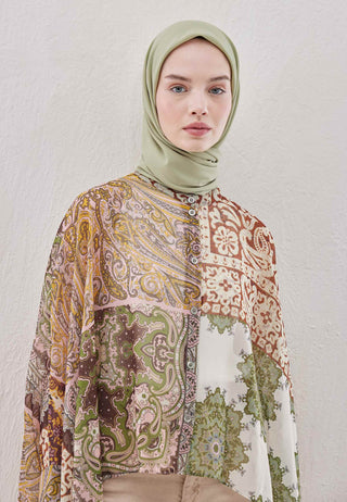 MEDİNE İPEĞİ EŞARP UÇUK YEŞİL