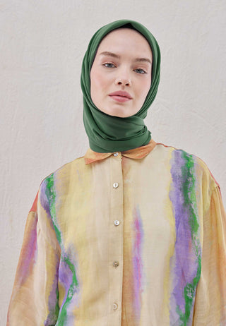 MEDİNE İPEĞİ EŞARP YAPRAK