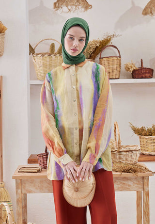 MEDİNE İPEĞİ EŞARP YAPRAK