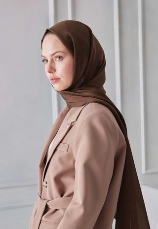 Shimmering Hijab Chocolate Brown