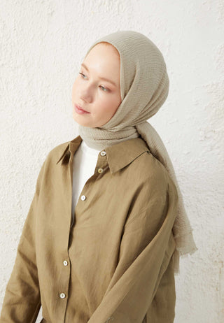 BÜRÜMCÜK ŞAL NATUREL BEJ