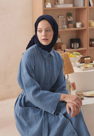 VUAL CRASH ŞAL LACİVERT