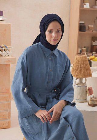 VUAL CRASH ŞAL LACİVERT