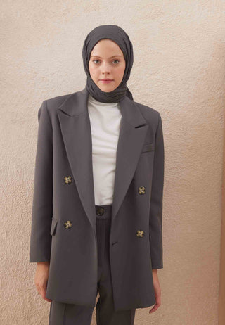 VUAL CRASH ŞAL METALİK GRİ