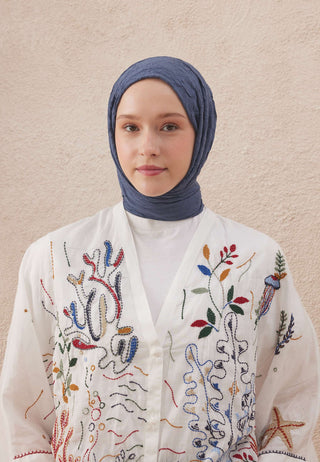 VUAL CRASH ŞAL MAVİ-GRİ