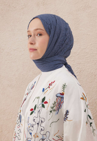 VUAL CRASH ŞAL MAVİ-GRİ