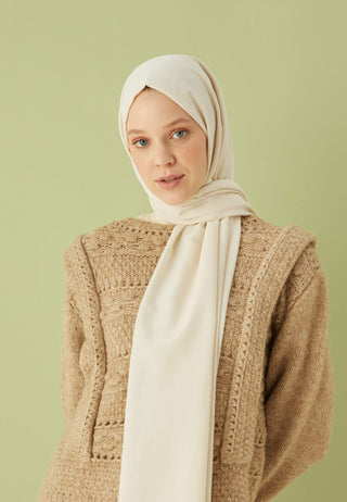 Cotton Viscose Hijab Cream
