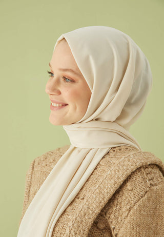 Cotton Viscose Hijab Cream