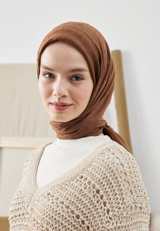 BAMBU EŞARP KIZIL KAHVE