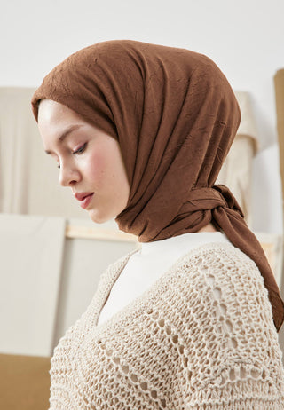 Bamboo Scarf Reddish Brown