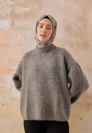 HERA DESEN PAMUK İPEK EŞARP LEYLAK