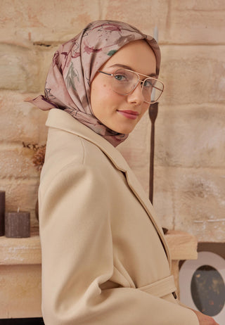 HERA DESEN PAMUK İPEK EŞARP GÜLPEMBE