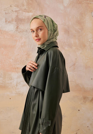 HERA DESEN PAMUK İPEK EŞARP MİSTİK YEŞİL