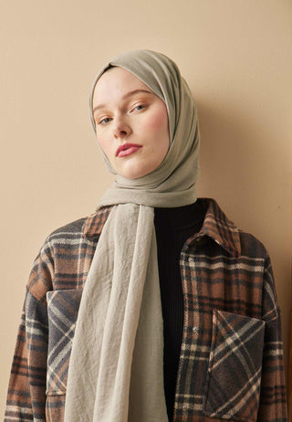 Cotton Crinkle Hijab Pebble