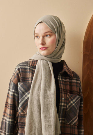 Cotton Crinkle Hijab Pebble