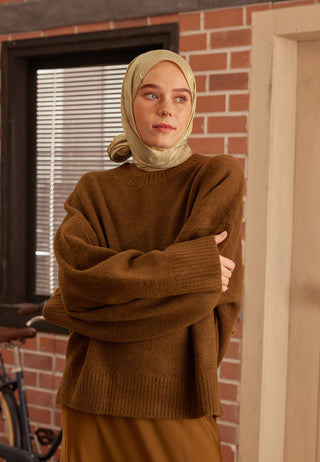 Houndstooth Jacquard Hijab Gold