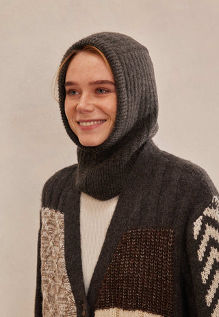 Woolly Knit Balaclava Anthracite