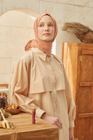 ORGANİK PAMUK ŞAL NUDE