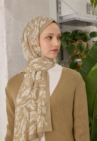 VIOLET DESEN ŞAL BEJ