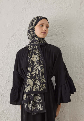 VIOLET DESEN ŞAL SİYAH