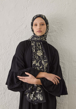 VIOLET DESEN ŞAL SİYAH