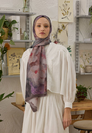 Blair Patterned Hijab Rosewood