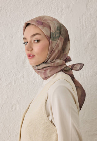 BLAIR DESEN PAMUK İPEK EŞARP GÜL KURUSU