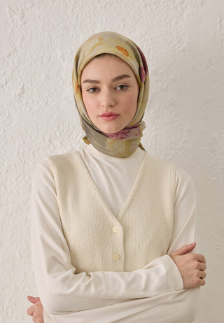 BLAIR DESEN PAMUK İPEK EŞARP YAĞ YEŞİLİ