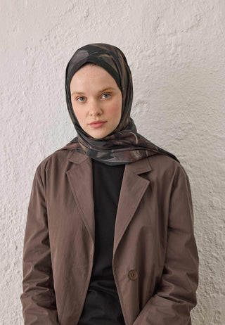 DARK GARDEN DESEN ŞAL VİZON