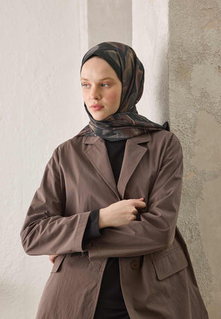 DARK GARDEN DESEN ŞAL VİZON