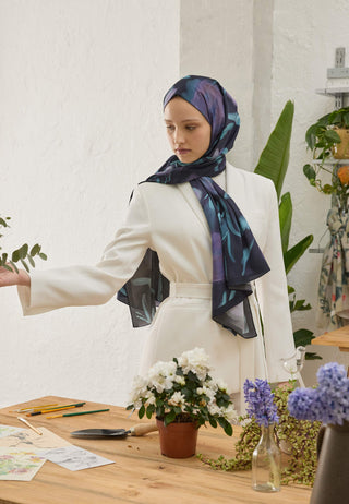 DARCY DESEN ŞAL GECE MAVİSİ