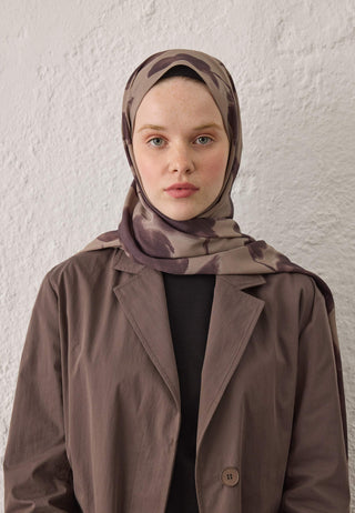 DARK FLOWER DESEN ŞAL MÜRDÜM