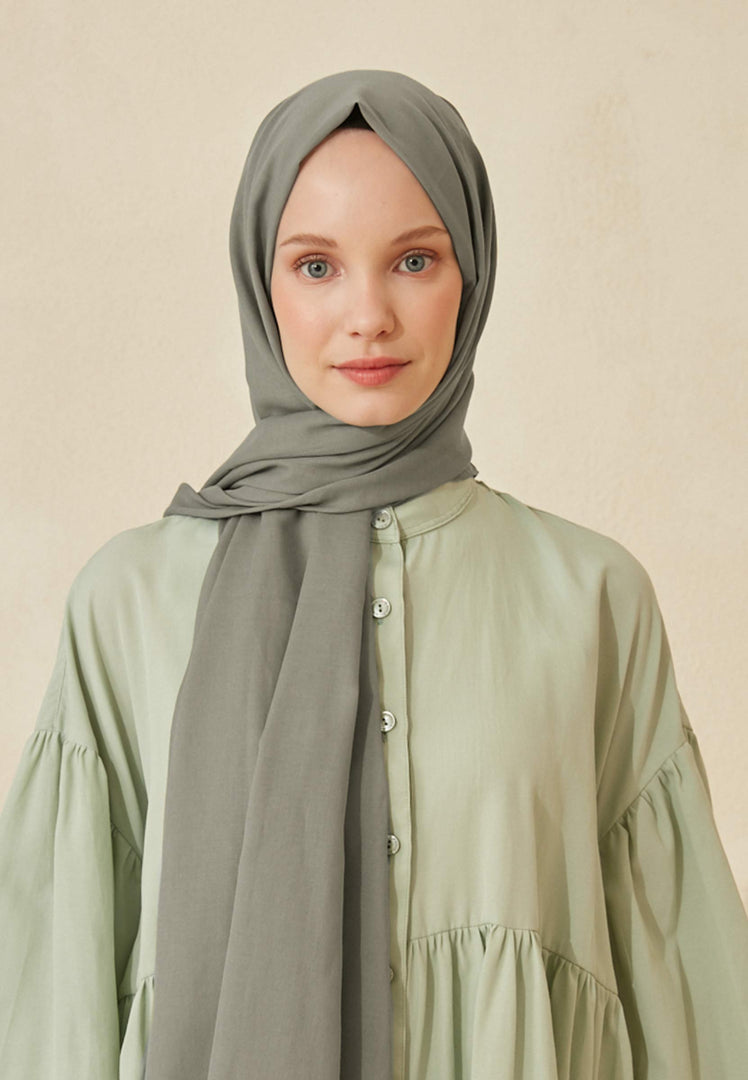 Thin Cotton Voile Hijab Pastel Green