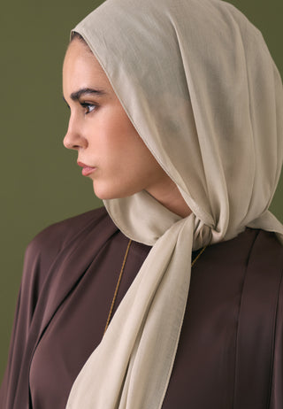 Soft Viscose Hijab Natural Beige