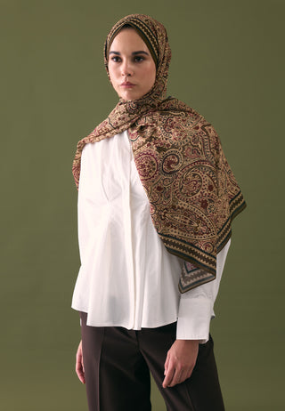 EMERALD DESEN ŞAL SÜTLÜ KAHVE