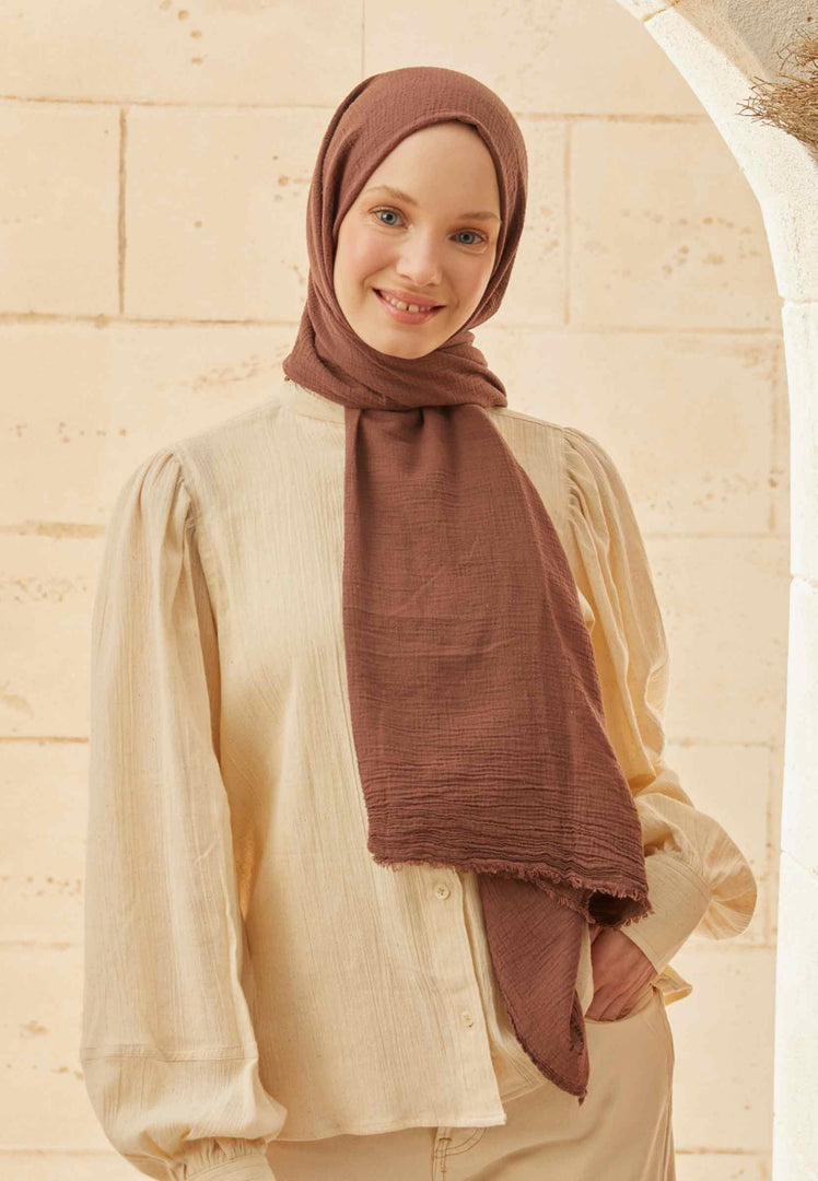 Organic Cotton Hijab Chocolate