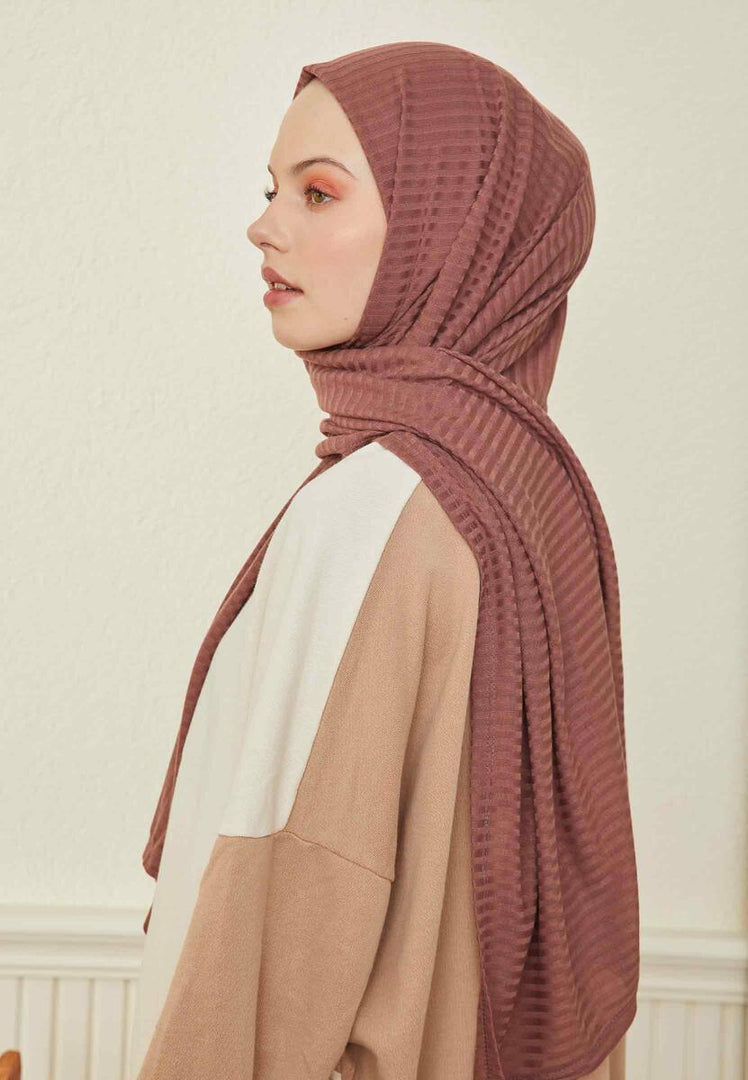 Comfy Combed Cotton Hijab Dusty Rose