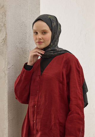 ASTER DESEN ŞAL SİYAH