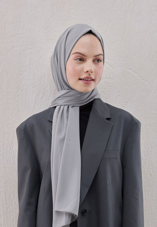 Medina Silk Hijab Silver