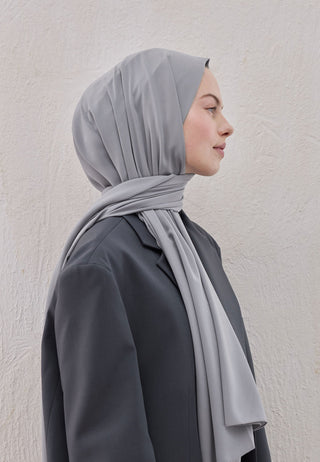 Medina Silk Hijab Silver