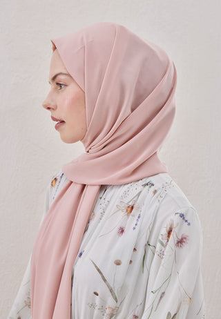 Medina Silk Hijab Powder Pink