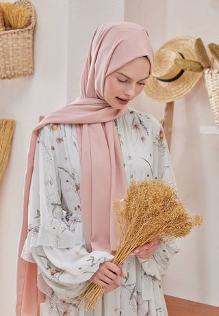 Medina Silk Hijab Powder Pink