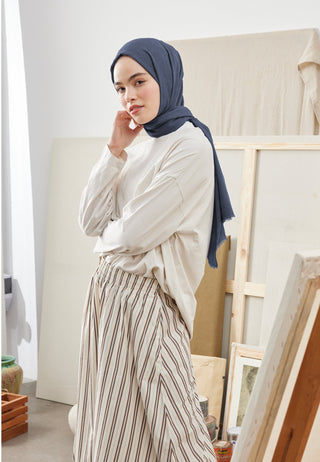 Bamboo Hijab Midnight Blue