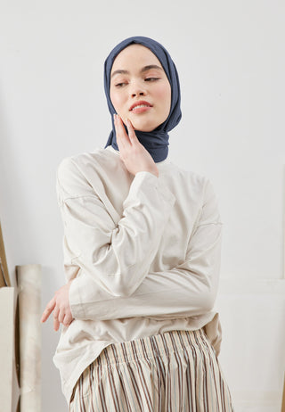 Bamboo Hijab Midnight Blue