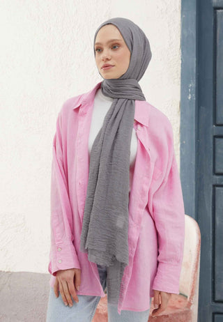 BÜRÜMCÜK ŞAL SOĞUK GRİ